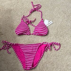 Lucky Brand pink and white two piece